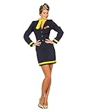 pumps stewardess Material: 100% Polyester Horror-Shop 4-TLG. Stewardess Kostüm für Damen an Fasching 38