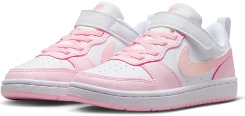 NIKE Court Borough Low Recraft Boys DV5458-105 (White/Pink Foam), Size 6 | Image 6