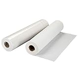 2 Abdeckrollen, Ärzterollen, Ärztekrepp, Papierüberzüge aus Vliesstoff Wasserabweisende, Single Ply, für Massagetisch, Medizinisch, ästhetisch, Physiotherapie, cm 60x100, Made in Italy