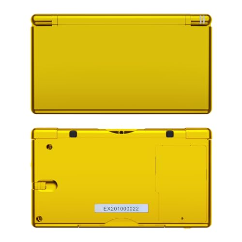 Image of eXtremeRate Chrome Gold Replacement Full Housing Shell for Nintendo DS Lite, Custom Handheld Console Case Cover with Buttons, Screen Lens for Nintendo DS Lite NDSL - Console NOT Included