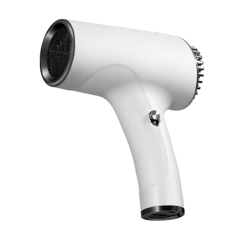 Secador de pelo inalámbrico - Soplador de viento frío y caliente enchufable de 500 W | Secador de pelo con batería recargable de bajo ruido de 2 velocidades | para mujeres, hombres