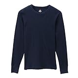 [ヘインズ] ロングTシャツ サーマル 防寒 あたたかい 丸首 長袖 無地 ワッフル BEEFY サーマルクルーネックロングスリーブ HM4-Q103 メンズ ネイビー L