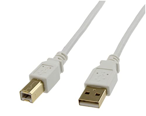 Reulin USB 2 vergoldetes Hochgeschwindigkeitskabel, 480 Mbit/s USB 2.0 Typ A Stecker auf B Stecker, Drucker, Scannerkabel (5 m) Cover
