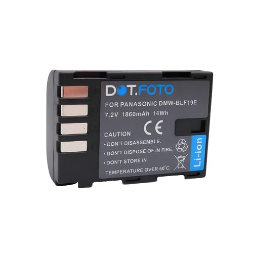 Dot.Foto DMW BLF19, DMW BLF19E Premium 7.2v / 1860mAh Batería Recargable para Panasonic Lumix DMC GH3, DMC GH4 / DC G9, DC GH5, DC GH5S DC GH5M2