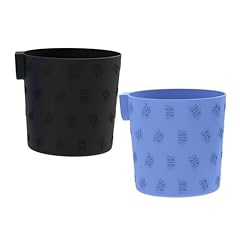 Cup Sleeve - Black, Misty Blue