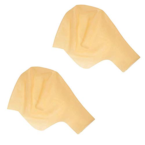 2 Pieces Bald Caps Makeup Latex Bald Head Wig Cap Latex Caps Bald Head Wig Cap Costume Makeup Cosplay Accessory for Kids Adults Teens(Small Size)