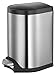 Prostokątny kosz na śmieci ze stali nierdzewnej, cienką pojemnik na odpady kuchenne z pokrywką, pedał kosz na śmieci na biurze łazienki A 5L (Color : B, Size : 5L)