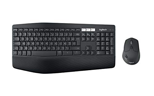 Logitech MK850 Combo Clavier et Souris sans Fil Multidispositifs, 2,4 GHz/Bluetooth, Structure Courbée, Souris sans FIl, 12 Boutons Programables, Batterie Longue Durée 3 Ans, PC/Mac, AZERTY Français