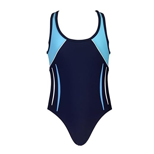 Zoggs Mädchen Gartenparty Crossback Öko-Stoff Einteiler Badeanzug M Multi/Pink 5 Landora® hochgeschlossener, sportlicher Mädchen Badeanzug/Schwimmanzug in Marineblau/türkis - Oeko-Tex® Standard 100 in Größe 152