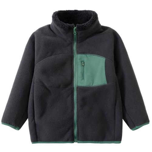 Forro Polar Niño 14 Años - Para S Abrigo De Invierno Cálido Y Grueso Suave Y Con Diseño De Bloques De Color Para S Pequeños Y Adolescentes (Dark Gray 13-14Years)