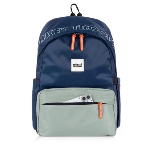 Image of MONKEY TROOPERS Shaggy Plus Backpack, Water-Resistant, 15 Inch Laptop Compartment, Quick Access & Zippered Pockets, 16L Capacity