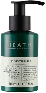 Heath Moisturiser for Men - Fast Acting Face Moisturiser - With Hyaluronic Acid and Soliberine NAT - To Hydrate and Protect Your Skin From Damage - Vegan Friendly - 100 ml