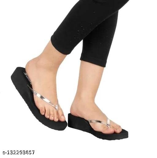 Image of Slippers for Women's Home Slippers Flip Flop Indoor Outdoor Flip Cute Foot Wear Daily Use - BZ-silver sisa shosy slipper-7