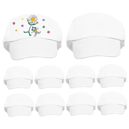 Casquette de baseball blanche à peindre lot de 10 pour loisirs créatifs