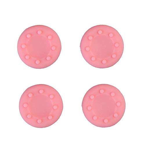 Image of 4 x Silicone Analog Joystick Thumbstcks Thumb Stick Grips Caps Cover for PS4 PS3 Xbox One Xbox 360 PS2 Controllers (Pink)
