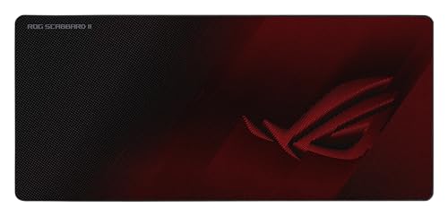 ASUS ROG Scabbard II Extended Gaming Mouse Pad – 35.4” x 15.7” (Extended/XXL Size), Smooth Glide Surface, Water/Oil/Dust-Resistant, Anti-Fray Edges, Non-Slip Base - Black by ASUS - Used condition - US$43.79