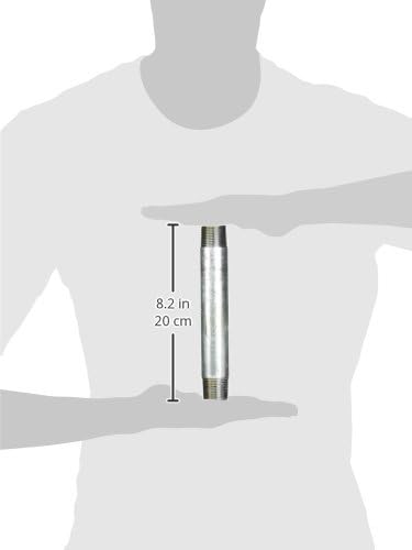 LDR 303 1X8 Galvanized Pipe Nipple, 1-Inch x 8-Inch - 1