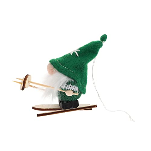 Garvalon Christmas Ski Pendant Desk Top Decor Christmas Tree Decorations Christmas Decor Xmas Gnome Doll Xmas Day Gnome Doll Nordic Gnome Cartoon Skiing Gnomes Gnome Adornment Gnome Decor #TOP12