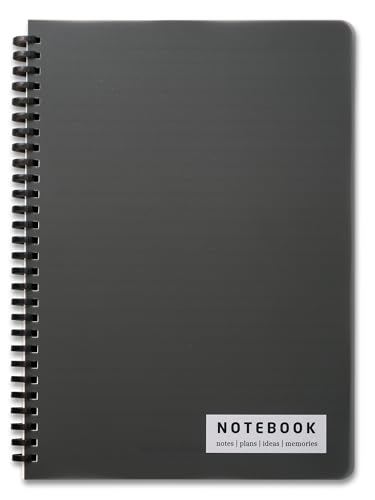 Image of DOODLE B5 Ruled Spiral Notebook | 160 Pages, 80 GSM | Soft Wiro Binding for Smooth Writing | Ideal for School, College & Office | Black