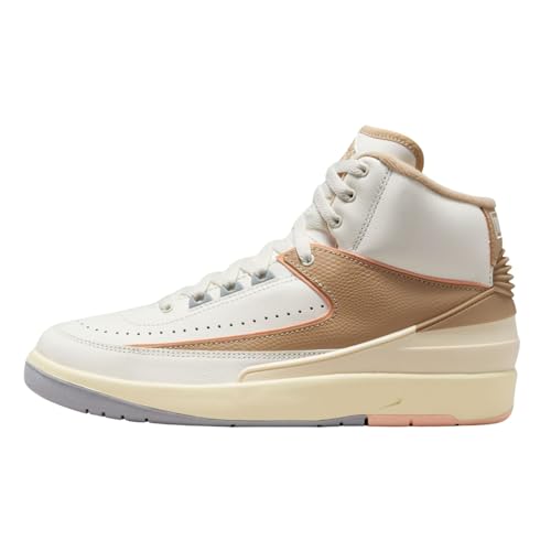 Nike Air Jordan 2 Retro Femmes Trainers DX4400 Sneakers Chaussures (UK 7 US 9.5 EU 41, sail Desert Sunset Haze 118)