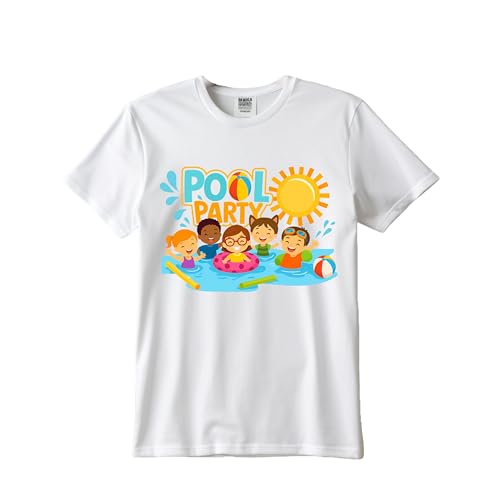 Image of Swimming T-Shirt for Kids Boys and Girls | Beach Pool Party Tshirt for Kids (Customise to Select the Print)