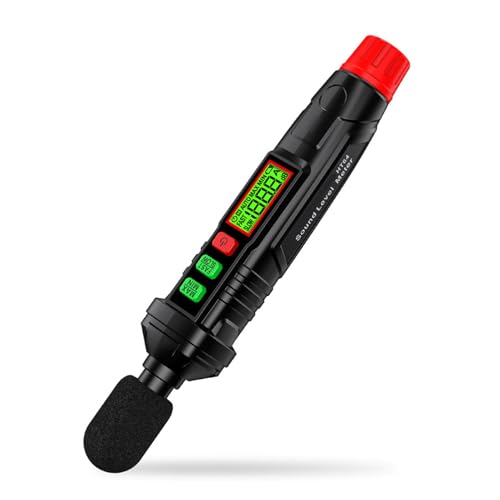 Lancoon Decibelímetro Medidor Digital Nivel Sonido 30-130dB Retención Datos A Ponderada MAX/MIN Retención Datos Uso para el Hogar Vecino Ruidoso Fábrica
