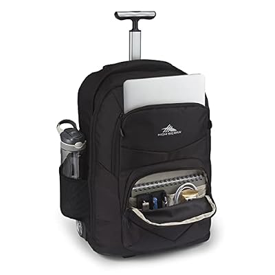 High Sierra Freewheel Pro Wheeled Backpack, Rolling Laptop Bag for Travel, Fits most 15 Laptops, 40L, Black