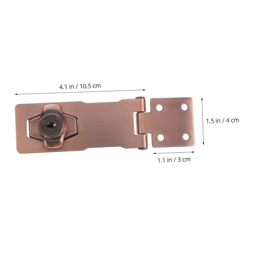 Image of PartyKindom 1set Locking Hasp Latch for Cabinets Sturdy Padlock Lock Heavy Duty Door Hasp Installation Screws Secure for Cabinets