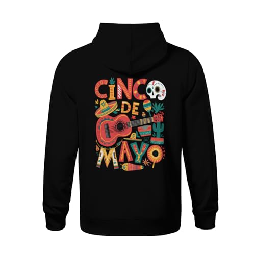 Kids Cinco de Mayo Mexican Taco Guitar Boys Girls Lightweight Kangaroo Pocket Fleece Hoodies3