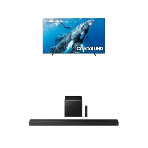 Image of Samsung 98-Inch Class 4K Crystal UHD DU9000 Series HDR Smart TV, Object Tracking Sound Lite (UN98DU9000, 2024 Model) + Samsung Q-Series Soundbar HW-QS700F 3.1.2 ch Subwoofer (2025 Model)