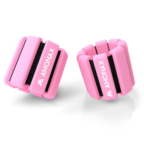 Amonax Pesi per Caviglie e Polsi Fitness per Donna e Uomo, Coppia 0,5kg/1kg