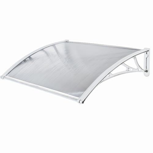 WERKA PRO Weißes Polycarbonat-Vordach 80 x 120 cm