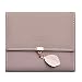 Produktbild Damen PU Matte Leder Geldbörse Brieftasche mit Blatt Anhänger Kartenhalter Organizer Mädchen klein Cute Münze Purse mit Reißverschluss