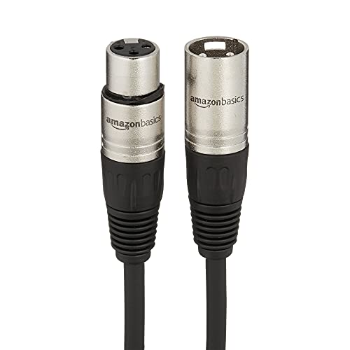 Amazon Basics XLR Microphone Cable for Speaker or PA System, Recording Studio, All Copper Conductors, Low Noise, 10 ft, Black by Amazon Basics - Image 2