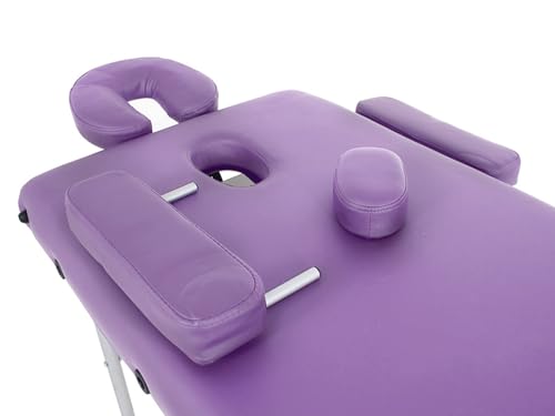 QUIRUMED Klappbare Massageliege aus Aluminium, 186 x 66 cm, gepolstert 14 cm, Kunstleder, Farbe Schwarz, höhenverstellbar, klappbare Rückenlehne, leicht, bis 150 kg