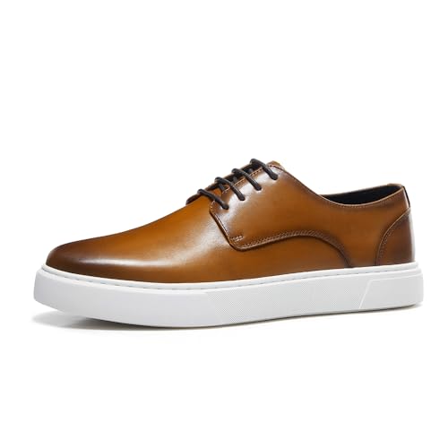 GIFENNSE Mens Casual Leather Sneakers Shoes