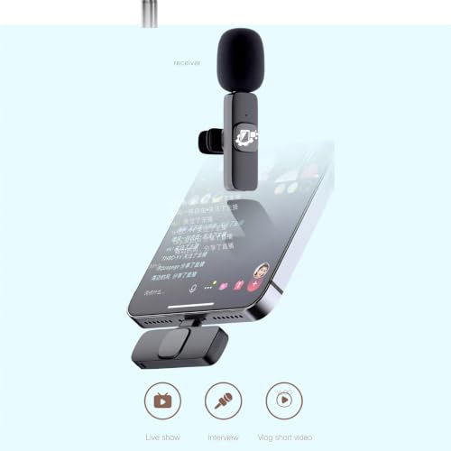 Image of GADGETSWEAR New K8 Furry Wireless Clip-On Lavalier Microphone for Android Type-C & iOS, Bluetooth Collar Mic with Fur Noise Reduction for Vlogging, YouTube, Podcasting Recording, Live Streaming