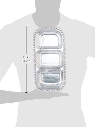 Mariposa Pearled Small 3-Section Server #TOP5
