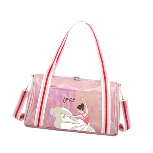 Sac de nuit filles pour week-end et cours de danse enfant rose en nylon