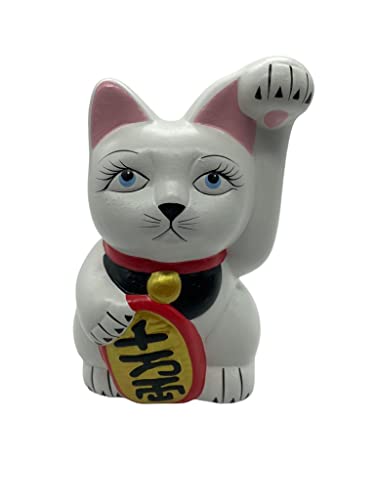 Cofre Decorativo Formato Gato Da Sorte De Cerâmica 18cm