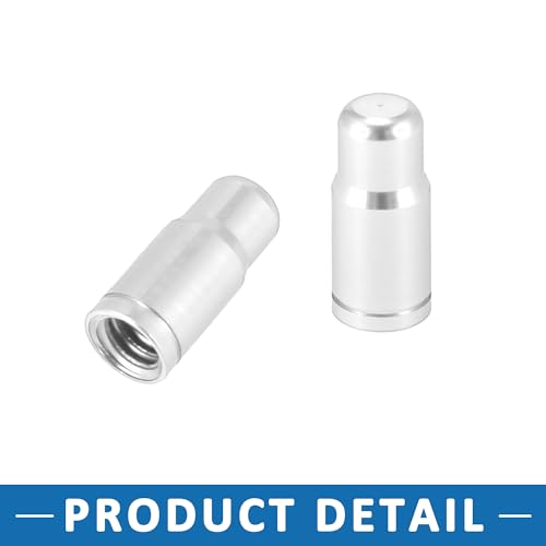 A ABSOPRO Tire Valve Caps Dust Covers for Bicycle Road Bike Silver Set of 6, Silver Tone - Image 4