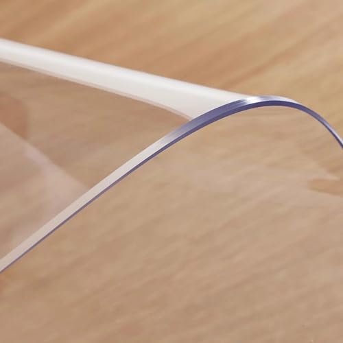 Alfombrilla Escritorio Transparente, Protector De Mesa De Escritorio Grande Cubre Impermeables Estera De Escritura De PVC Para Cristal(80x80cm)