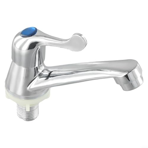 Rubinetto monoraffreddamento in lega di zinco, miscelatore per lavabo da cucina e bagno, moderno, finitura cromata, compatibile a bassa pressione