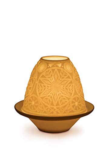 LLADRÓ Snowflake Lithophane with Plate. Porcelain Litophane.