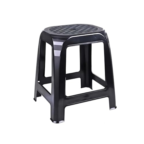 AC-Déco Tabouret en Plastique - L 41 X L 36 X H 46 Cm - Noir