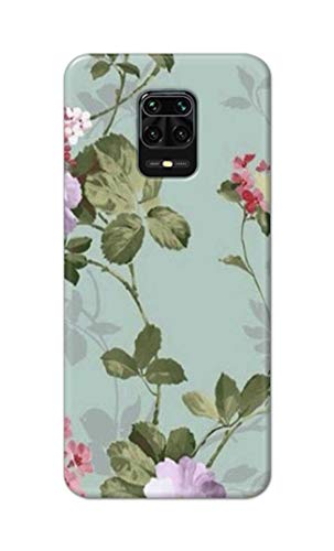 Image of Printed Hard Back Cover Case for Mi Redmi Note 9 Pro | Mi Note 9 Pro Max Back Cover (Floral Painting) -702