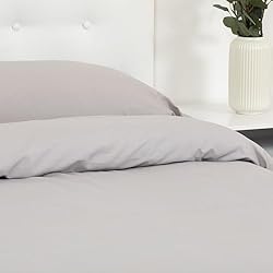 Tramas Colchas 90 TRAMAS+ Juego de Funda Nórdica y Funda de Almohada 100% Algodón para Relleno Nórdico (Cama 90, Gris Perla)