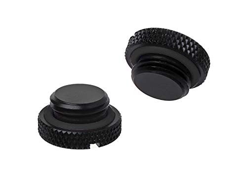 LTronics Bouchons de Refroidissement pour Eau G1/4'', Noir - Lot de 2