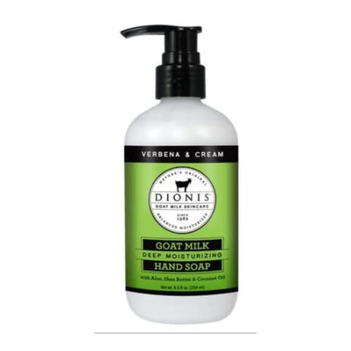 Dionis Goat Milk Skincare Verbena & Cream Scented Hand Soap - Skin Moisturizing & Hydrating Hand Wash -Rich & Creamy -Made In The Usa- Cruelty Free Formula For Sensitive Skin, 8.5Oz Bottle With A Pump #TOP13