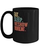 Weshow Token Crypto, Eat Sleep Weshow Token Repeat Mug 15oz, black